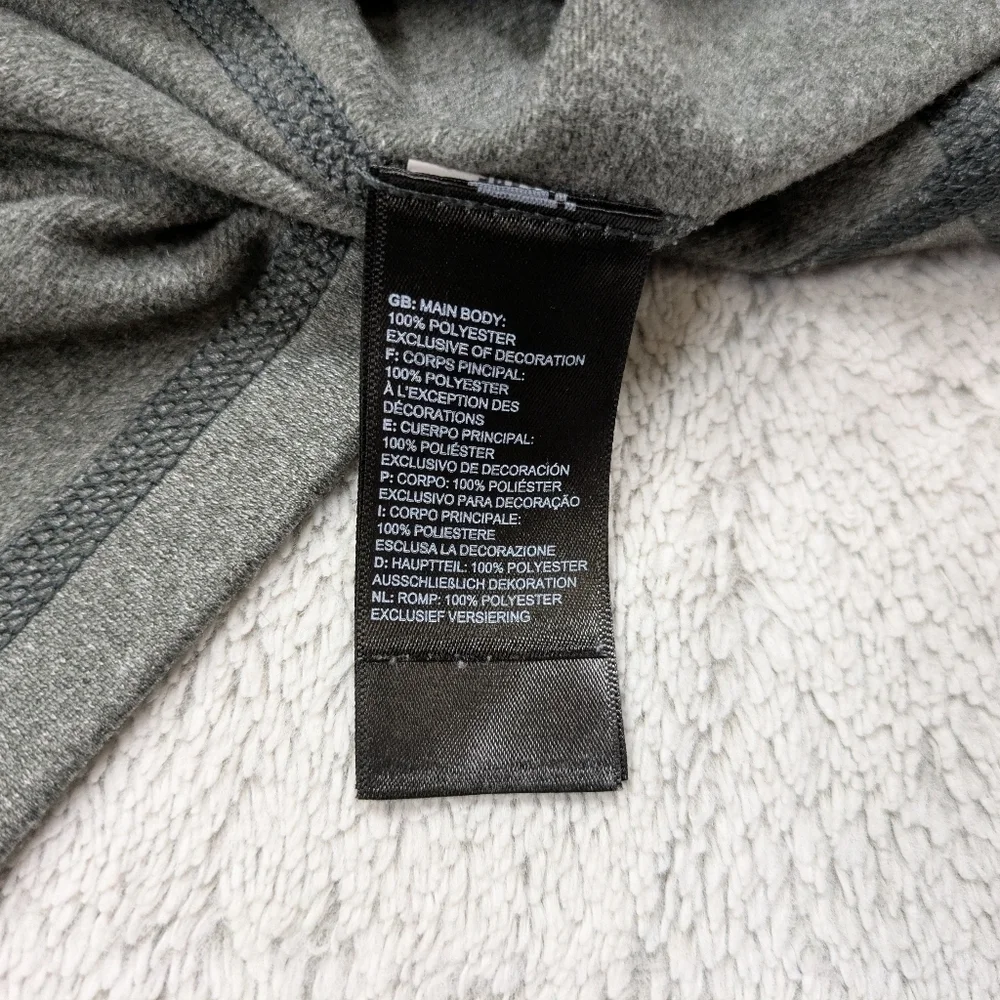 The North Face Jacket Men's L Gray Tech ¼ Zip Fleece Smooth Faced Outdoor Hike
